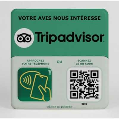 Plaque Tripadvisor NFC & QR Code – Collectez plus d’avis clients | Plakode