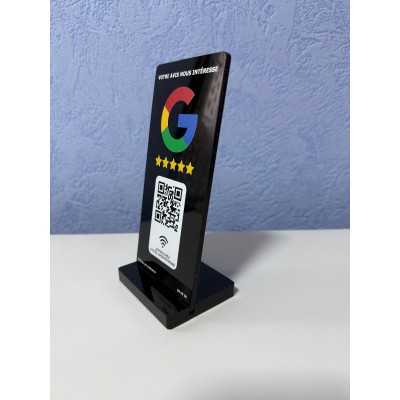 Plaque Google Avis Chevalet – NFC & QR Code pour comptoirs et tables | Plakode