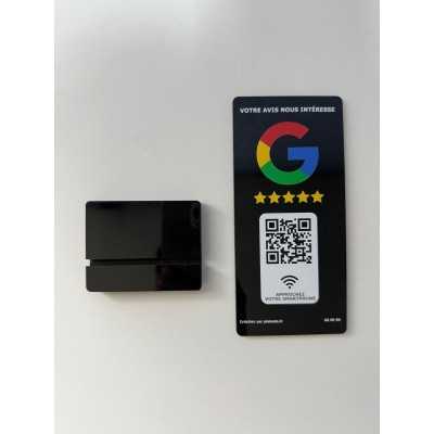 Plaque Google Avis Chevalet – NFC & QR Code pour comptoirs et tables | Plakode